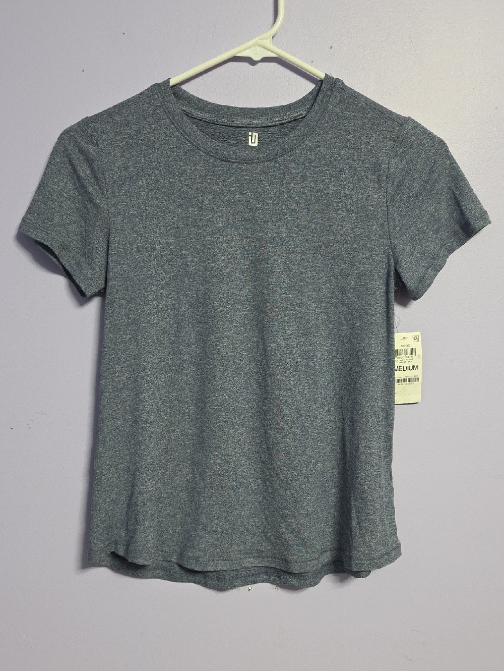 Ideology Heathered Gray Short Sleeve Crew Tee Youth Size M